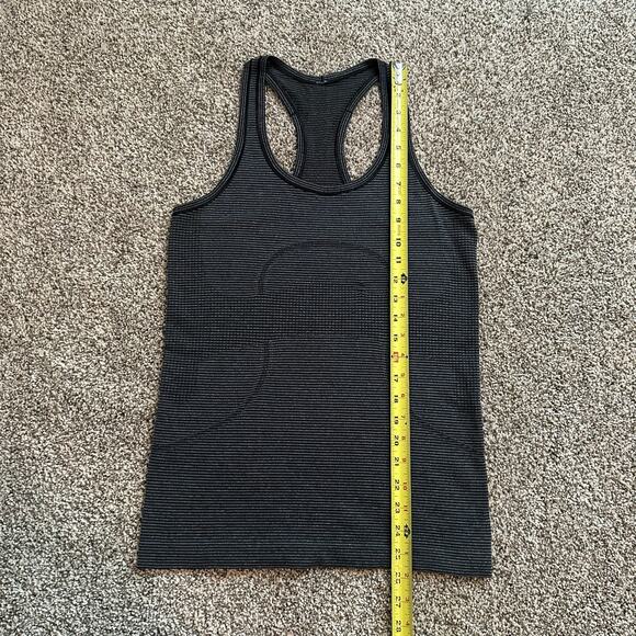 Lululemon gray and black striped Swiftly Tech tank top size 6 - Picture 9 of 11
